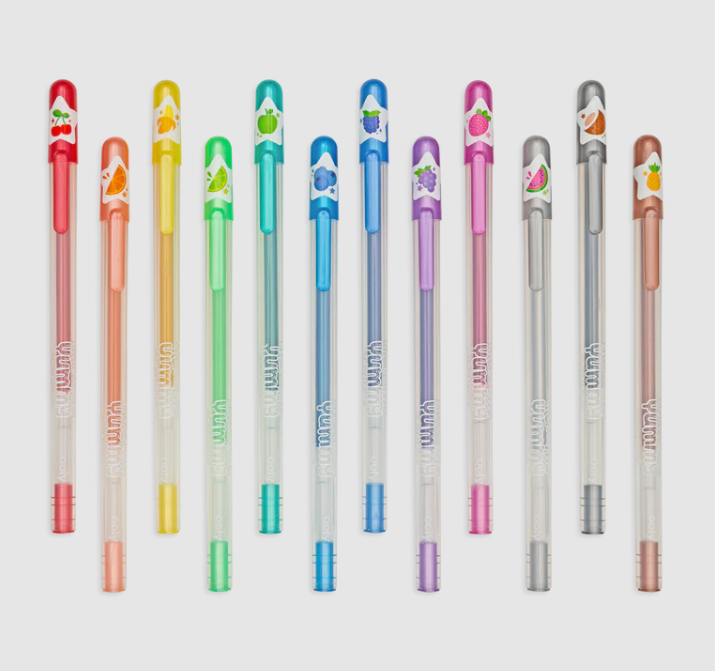 Gel Pens Glitter Yummy Yummy Scented Set Of 12 by Homeportonline