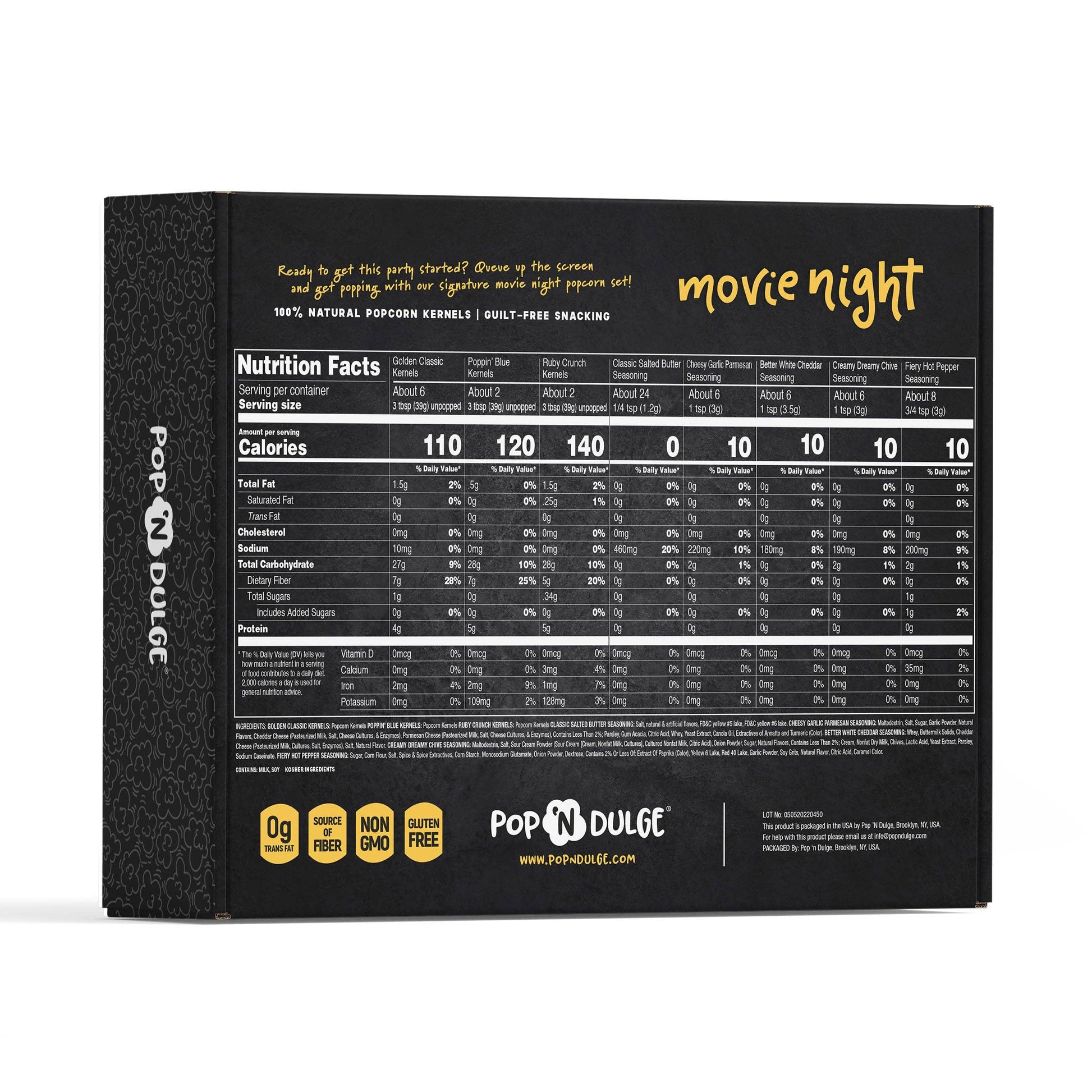 Pop 'N Dulge - Movie Night Gift Basket Popcorn Gift Set by SidePony Boutique