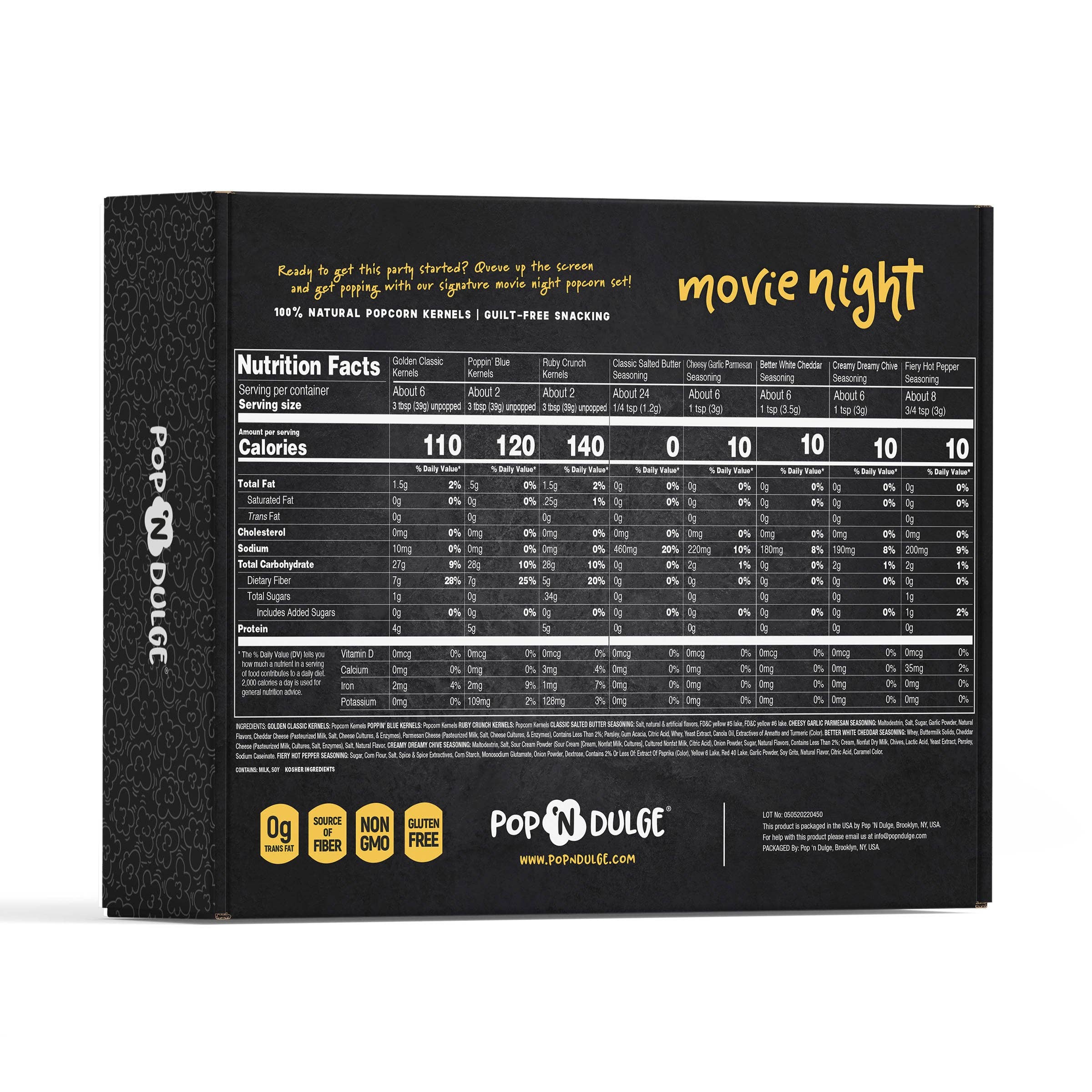 Pop 'N Dulge - Movie Night Gift Basket Popcorn Gift Set by SidePony Boutique