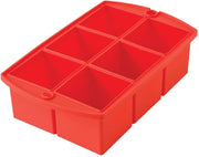 TULZ Mega Ice Block Tray, Ruby, 7.25" x 4.5" x 2" by Kiss the Cook