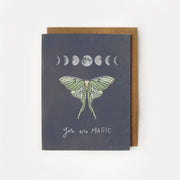 "You Are Magic" Luna Moth Card by Wild Lark