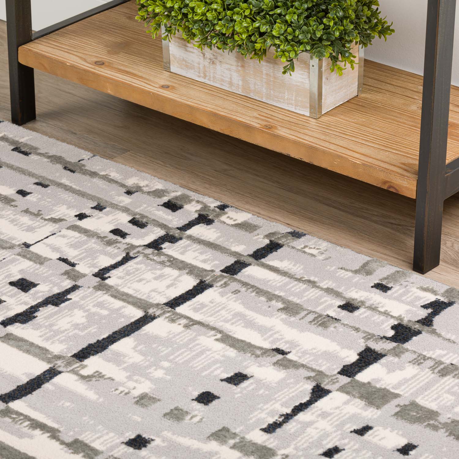 Karma Rug Grey 5'1"X7'5" by Homeportonline