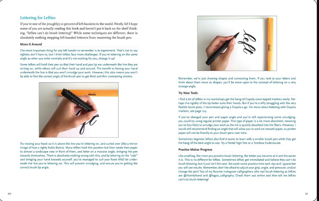 Art Center Artist's Book Brush Lettering From A To Z by Homeportonline