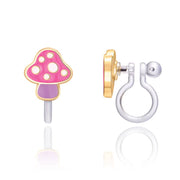 Girl Nation - CLIP ON Cutie Earrings- Mini Mushrooms by SidePony Boutique
