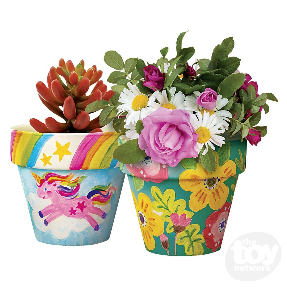 4M KidzMaker Kit Paint Your Own Flower Pot by Homeportonline