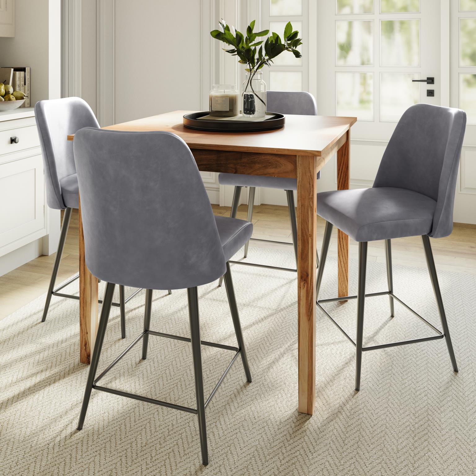 Maddox Counter Stool Grey by Homeportonline