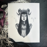Zodiac Goddess Fine Art Print - Astrology