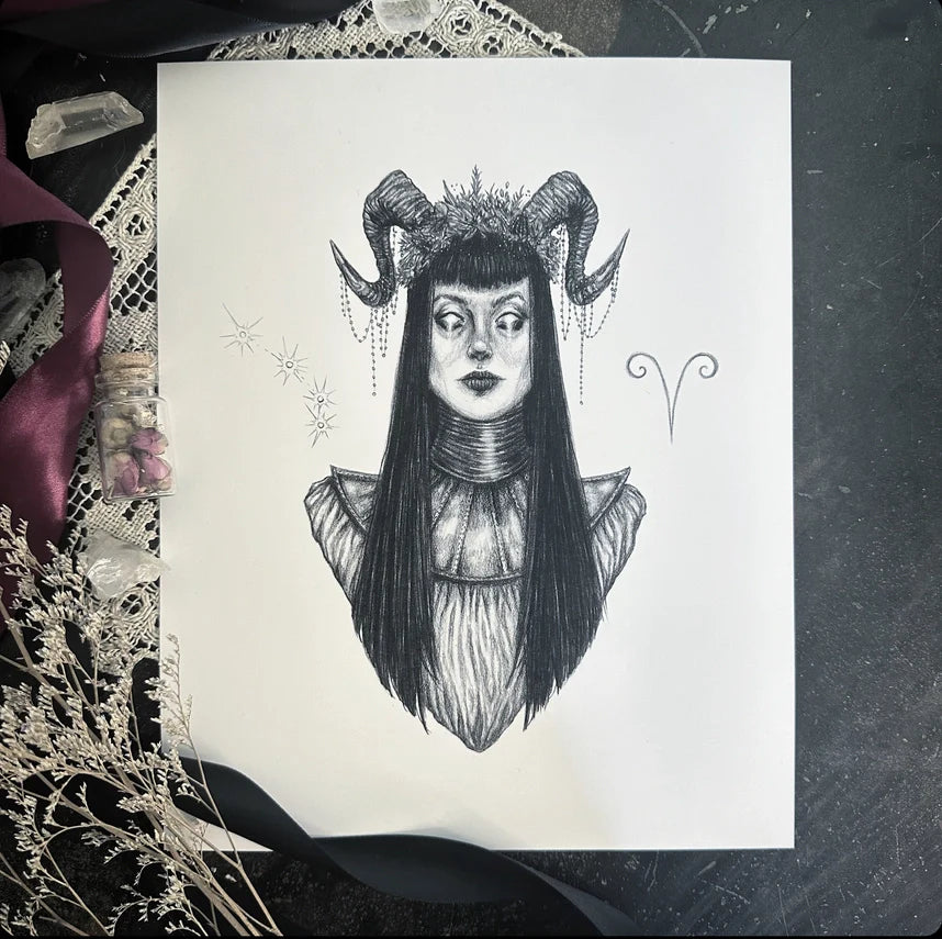 Zodiac Goddess Fine Art Print - Astrology