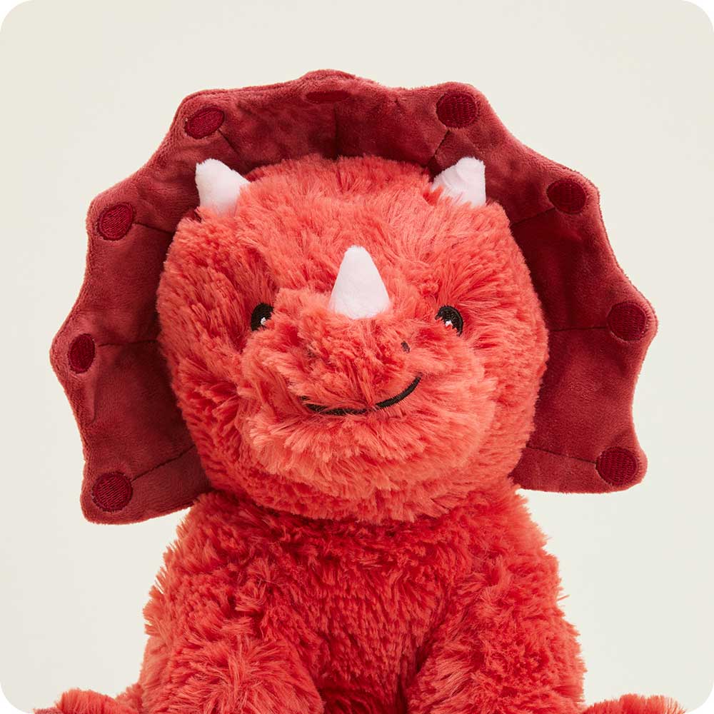 Warmies Dino Triceratops Coral Red by Homeportonline