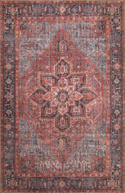 London Anna Red Washable Rug 5' x 7'6" by Homeportonline