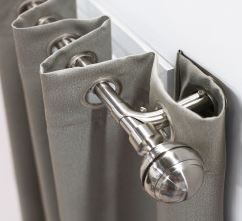 Thermaplus™ Blackout Rod Adjustable from 36"-72" Brushed Nickel by Homeportonline
