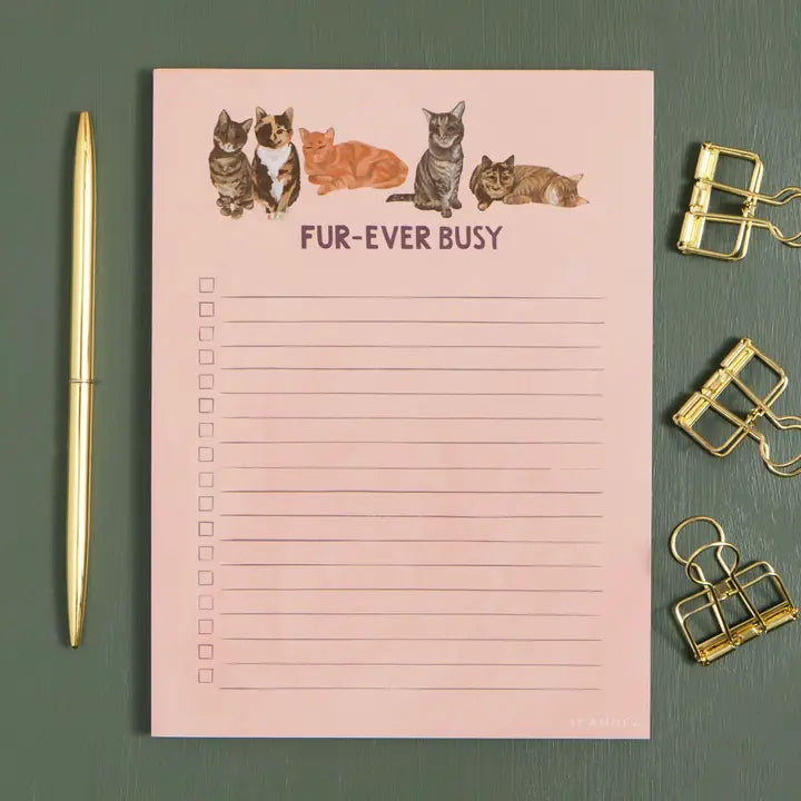 Fur-Ever Busy Cats To-Do Notepad