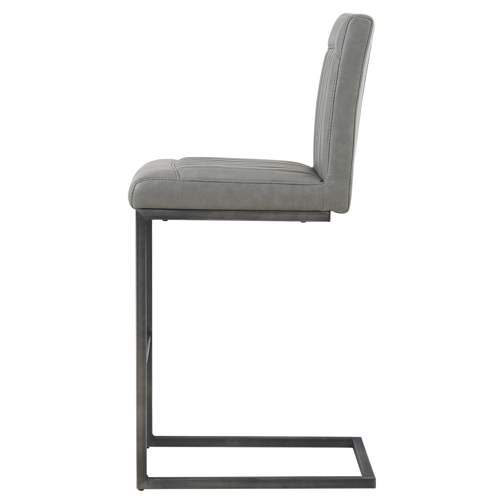 Ronan Polyurethane Counter Stool Antique Graphite Grey by Homeportonline