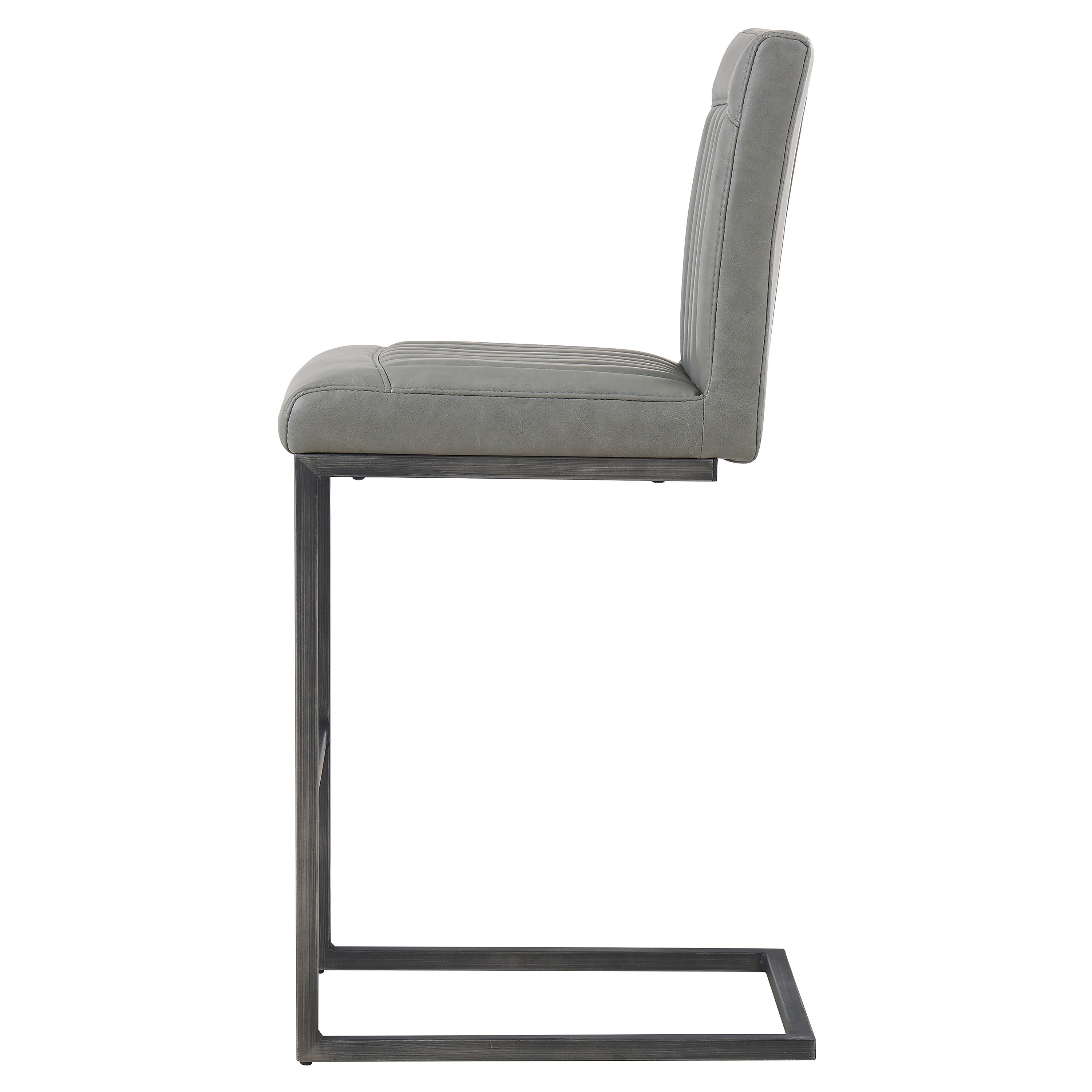 Ronan Polyurethane Counter Stool Antique Graphite Grey by Homeportonline