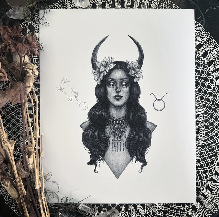 Zodiac Goddess Fine Art Print - Astrology