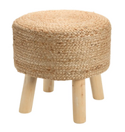 Saba Stool Natural Pouf by Homeportonline