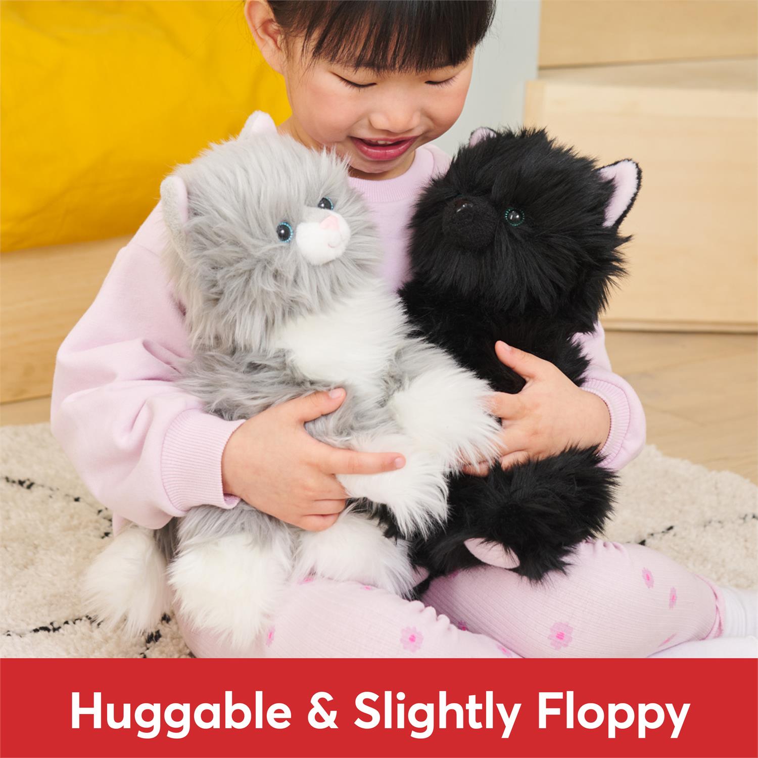 Plush Cat & Dog Collection Kitten Xavier Black 9" by Homeportonline