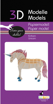 3D Paper Model Kit Unicorn by Homeportonline