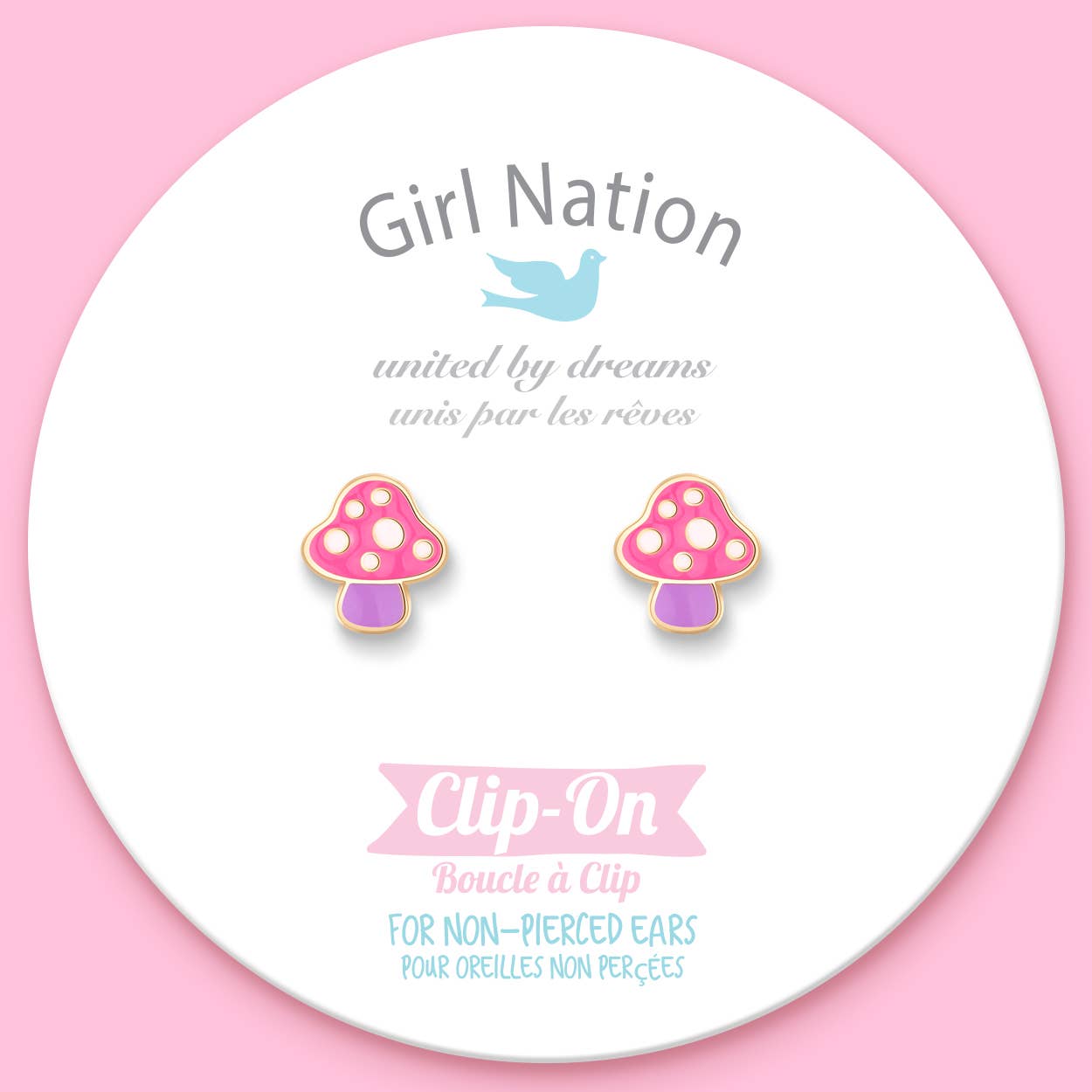 Girl Nation - CLIP ON Cutie Earrings- Mini Mushrooms by SidePony Boutique