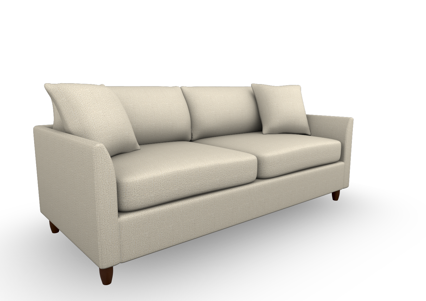 Bayment Sleeper Sofa Full Size Memory Foam Mattress Pepper Dark Walnut Leg by Homeportonline
