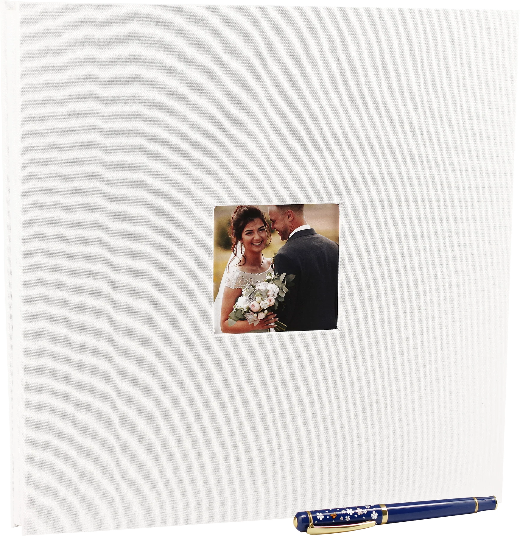 Photo Album Deluxe Holds 200 Photos White 12 1/8" x 13 1/4" by Homeportonline
