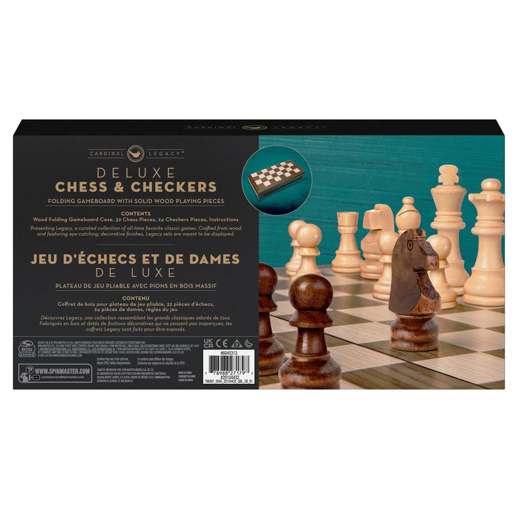 Game Chess & Checkers Deluxe Folding Board Cardinal Legacy by Homeportonline