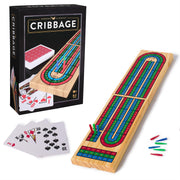 Game Cardinal Classics Cribbage Wooden Board Folding With Cards