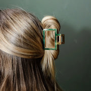 Fir + Gold Claw Clip