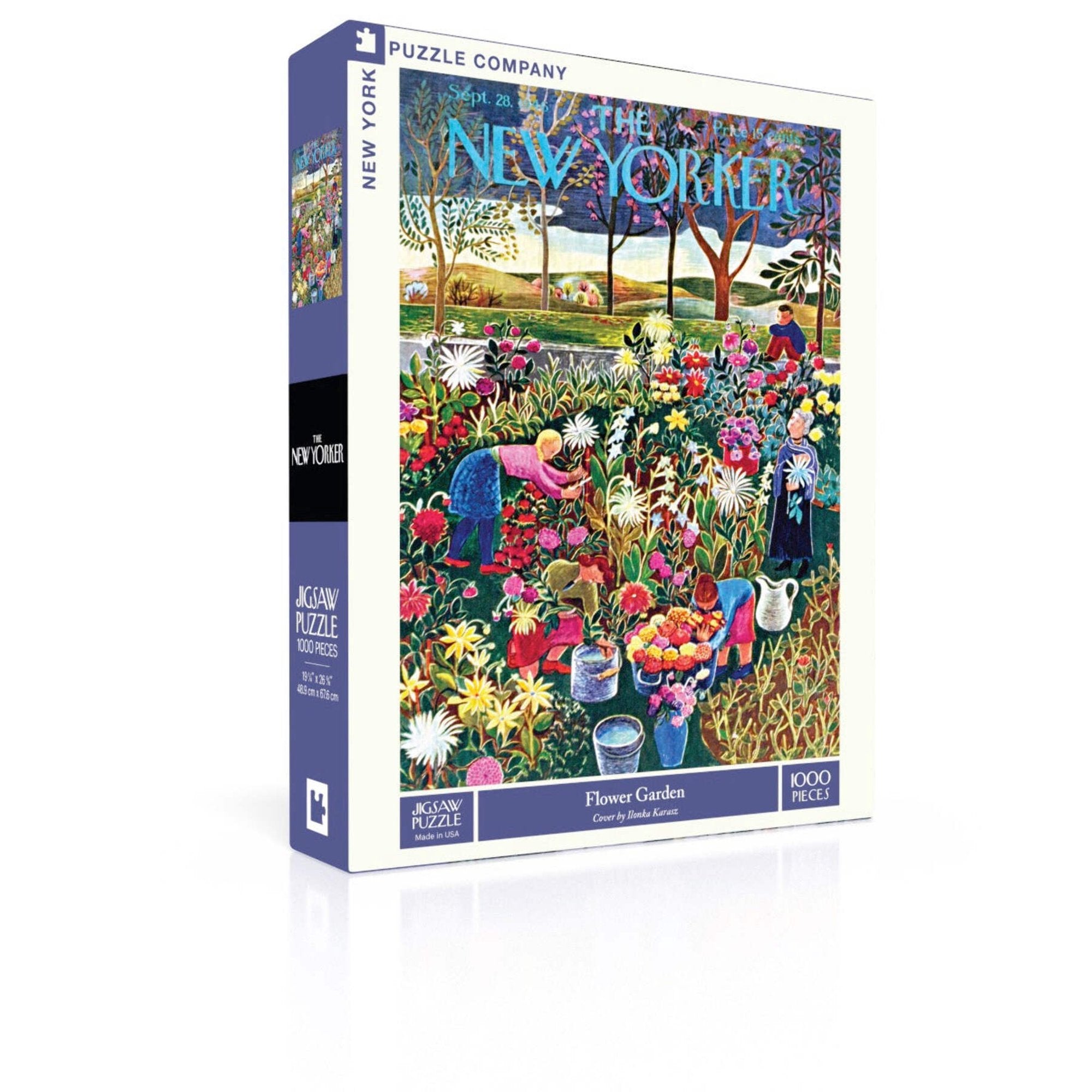 New York Puzzle Company Flower Garden 1000 Piece Jigsaw Puzzle