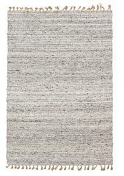 Verginia Berber Collection Natural & Black Rug 3.5' x 5.5' by Homeportonline