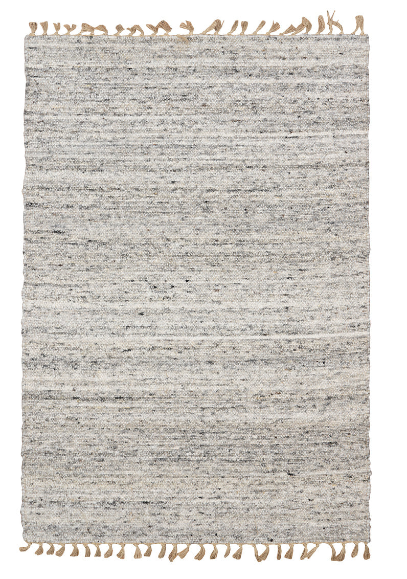 Verginia Berber Collection Natural & Black Rug 3.5' x 5.5' by Homeportonline