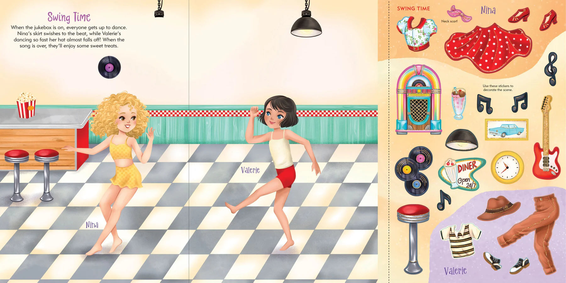 Sticker Doll Dress Up Book Dancers by Homeportonline
