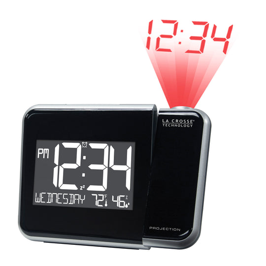 Alarm Clock Projection With Indoor Temperature by Homeportonline
