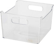 Fridge Pantry Storage Bin with Fingergrip Handle 9.75in x 9in x 6in by Homeportonline