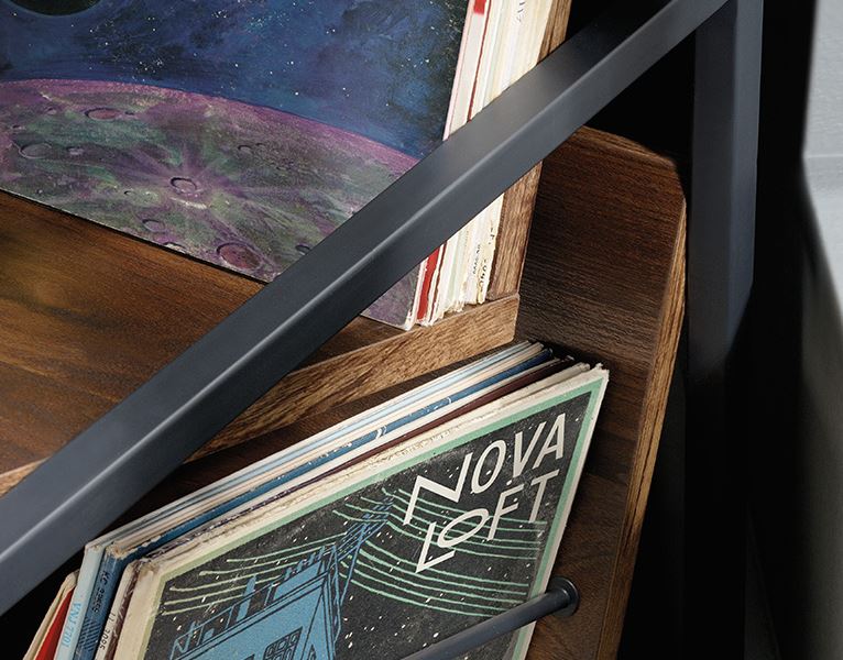 Nova Loft Storage Three Shelf Grand Walnut Finish by Homeportonline