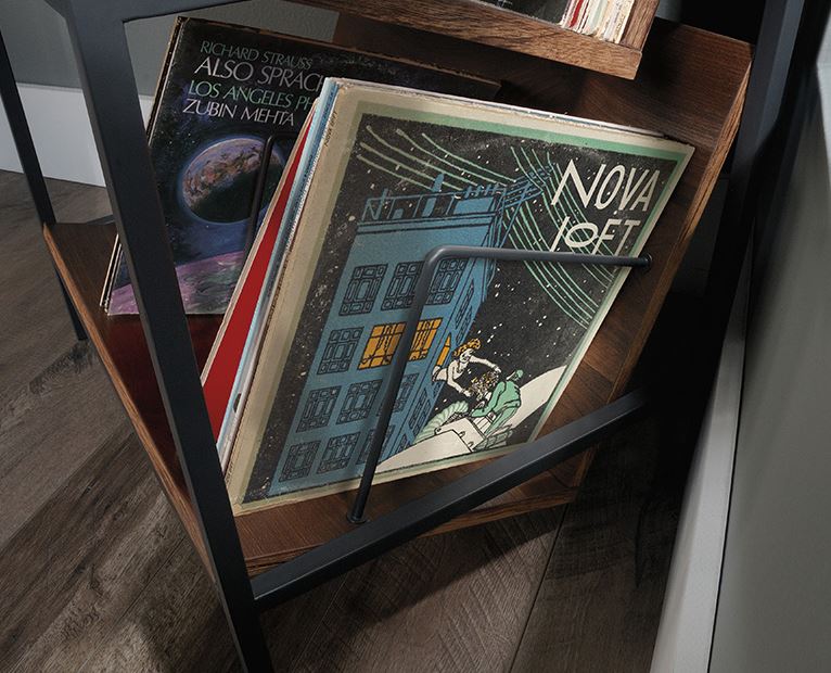 Nova Loft Storage Three Shelf Grand Walnut Finish by Homeportonline