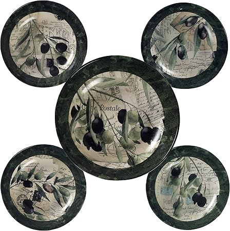 Dinnerware Pasta Set Olivia (artlicensing) 5 Pieces by Homeportonline