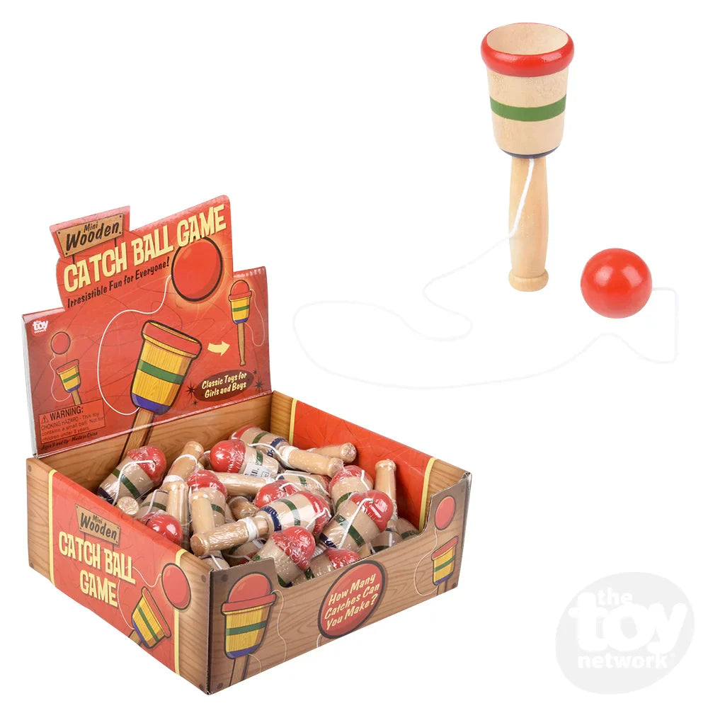 Ball & Cup Wooden Catch Game Mini 4" (Sold Individually) by Homeportonline