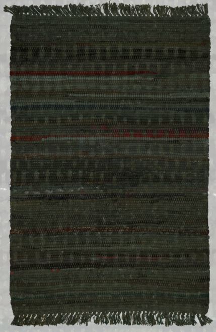 Sturbridge Rag Rug Cotton Forest 2' x 3' by Homeportonline