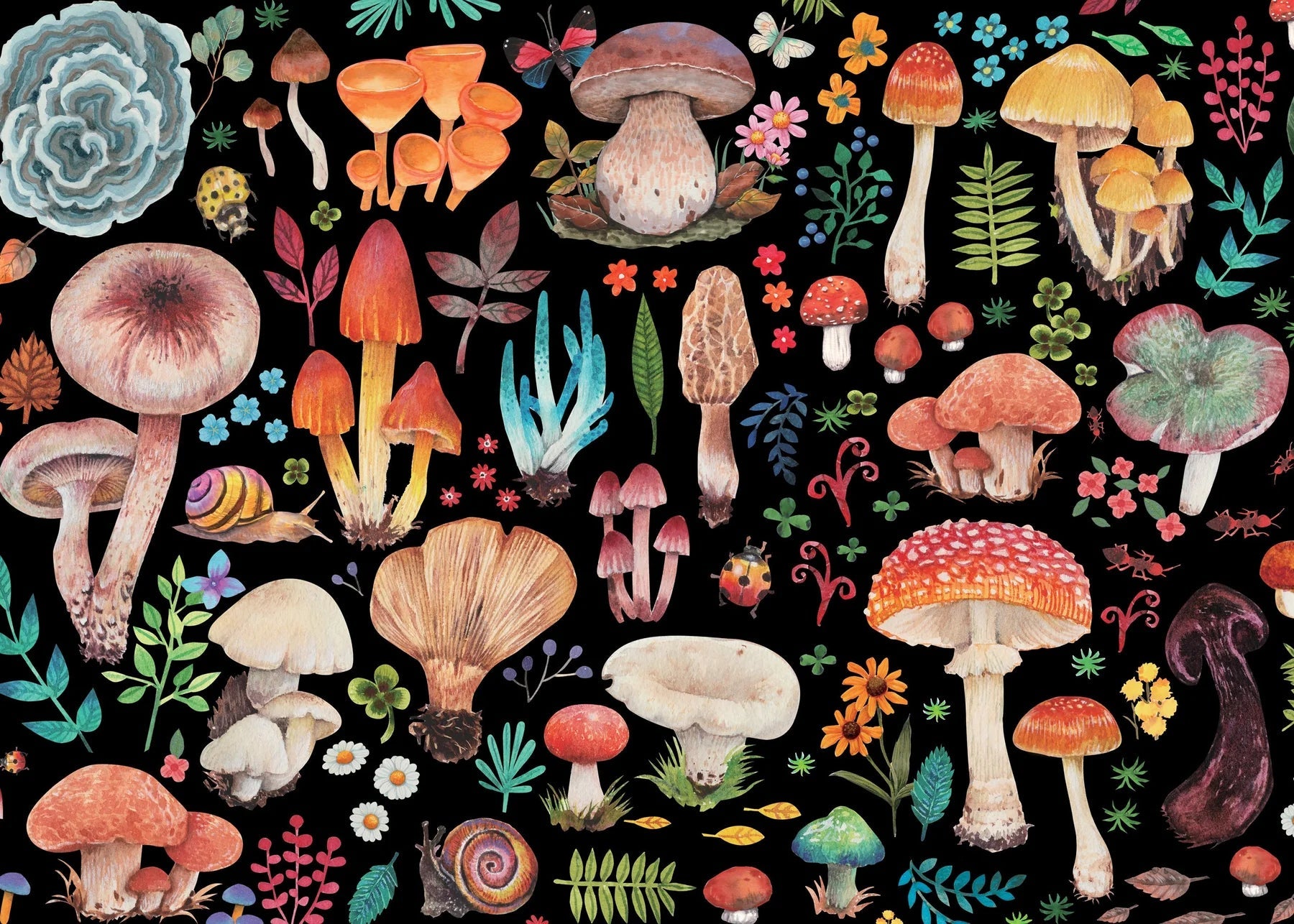 Puzzle 1000 Piece Mushrooms by Homeportonline