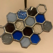 Sale!Mini Blue Honeycomb Suncatcher