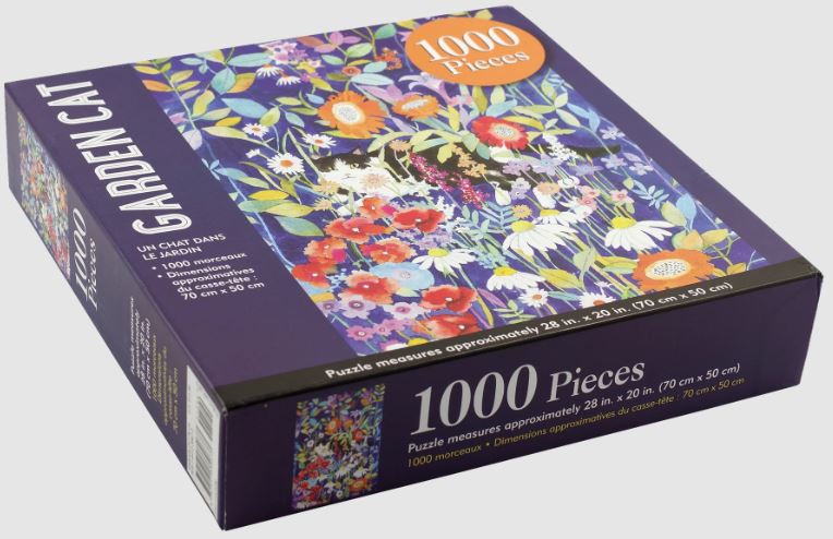 Puzzle 1000 Piece Garden Cat by Homeportonline