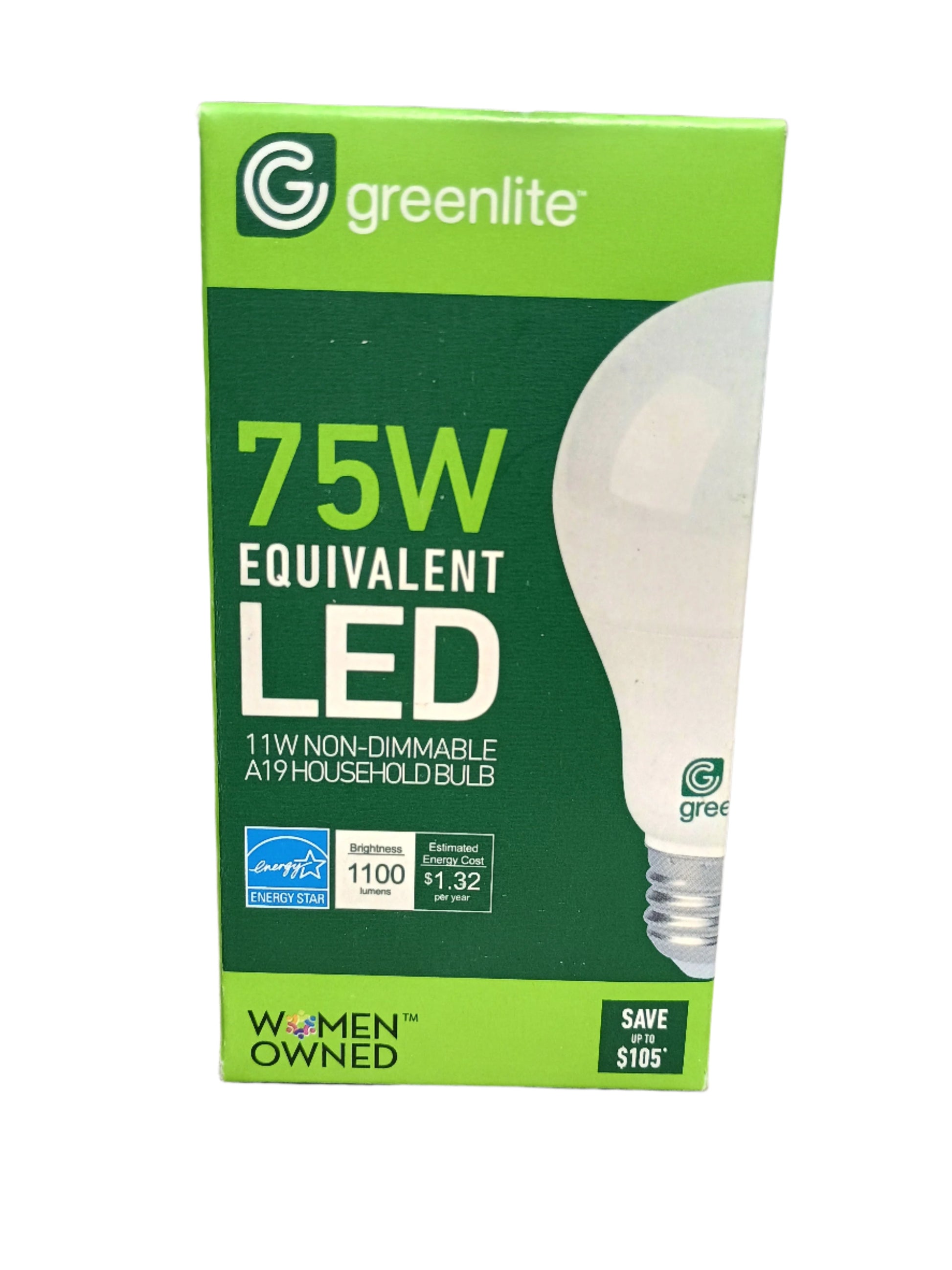 LED Light Bulb 11W (75W Equivalent), Non-Dimmable, A19, 1100 Lumens, 3000k CCT by Homeportonline
