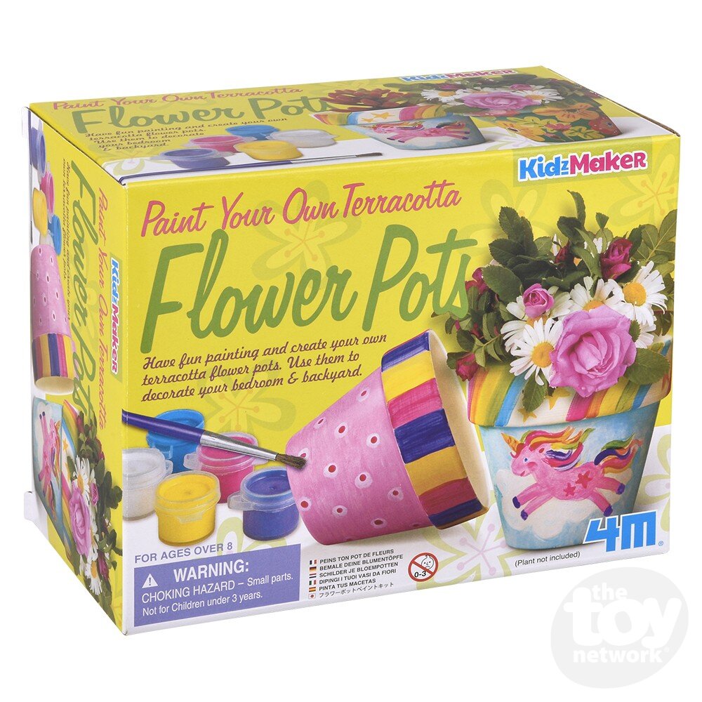 4M KidzMaker Kit Paint Your Own Flower Pot by Homeportonline