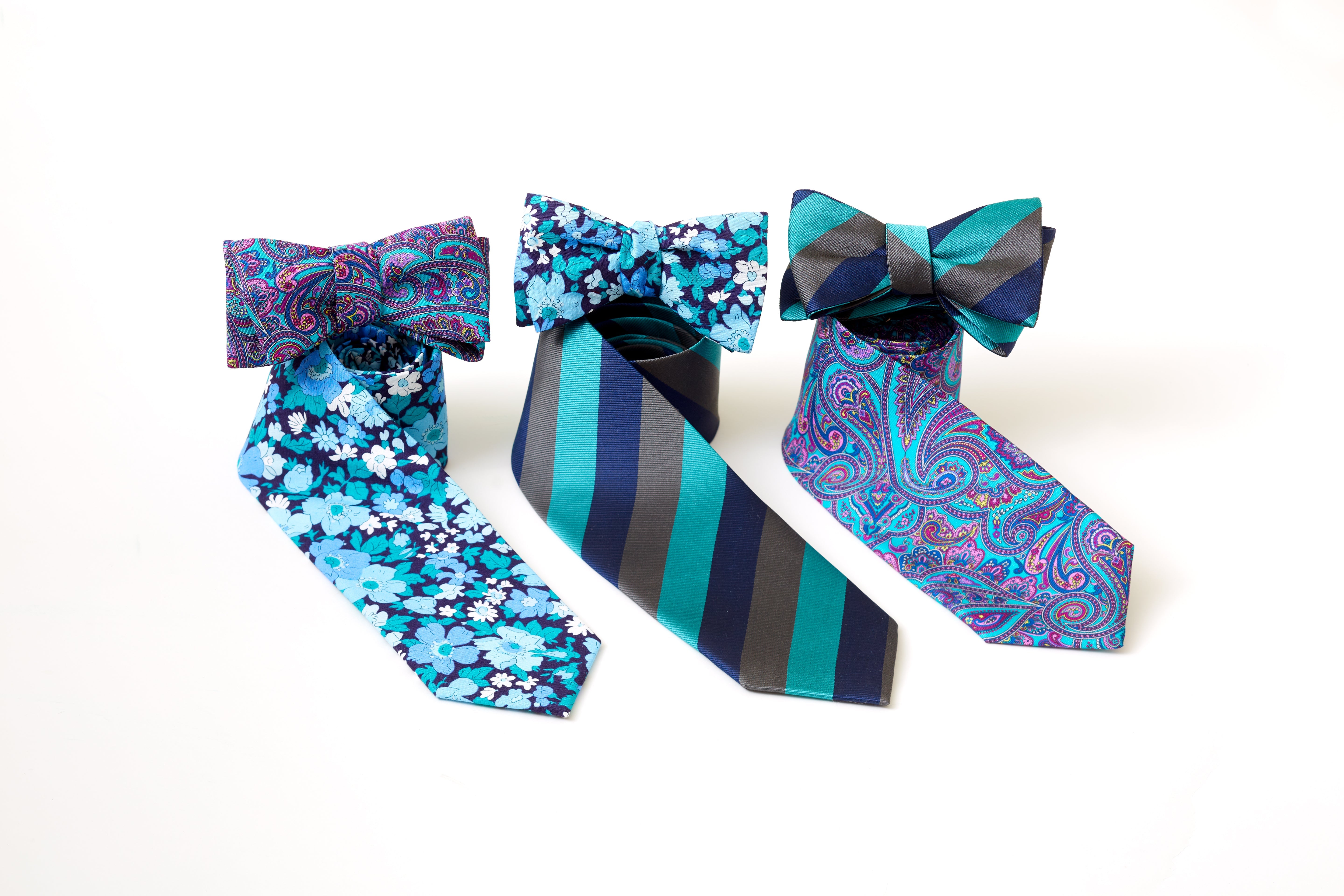 Blue Delphi - bow ties