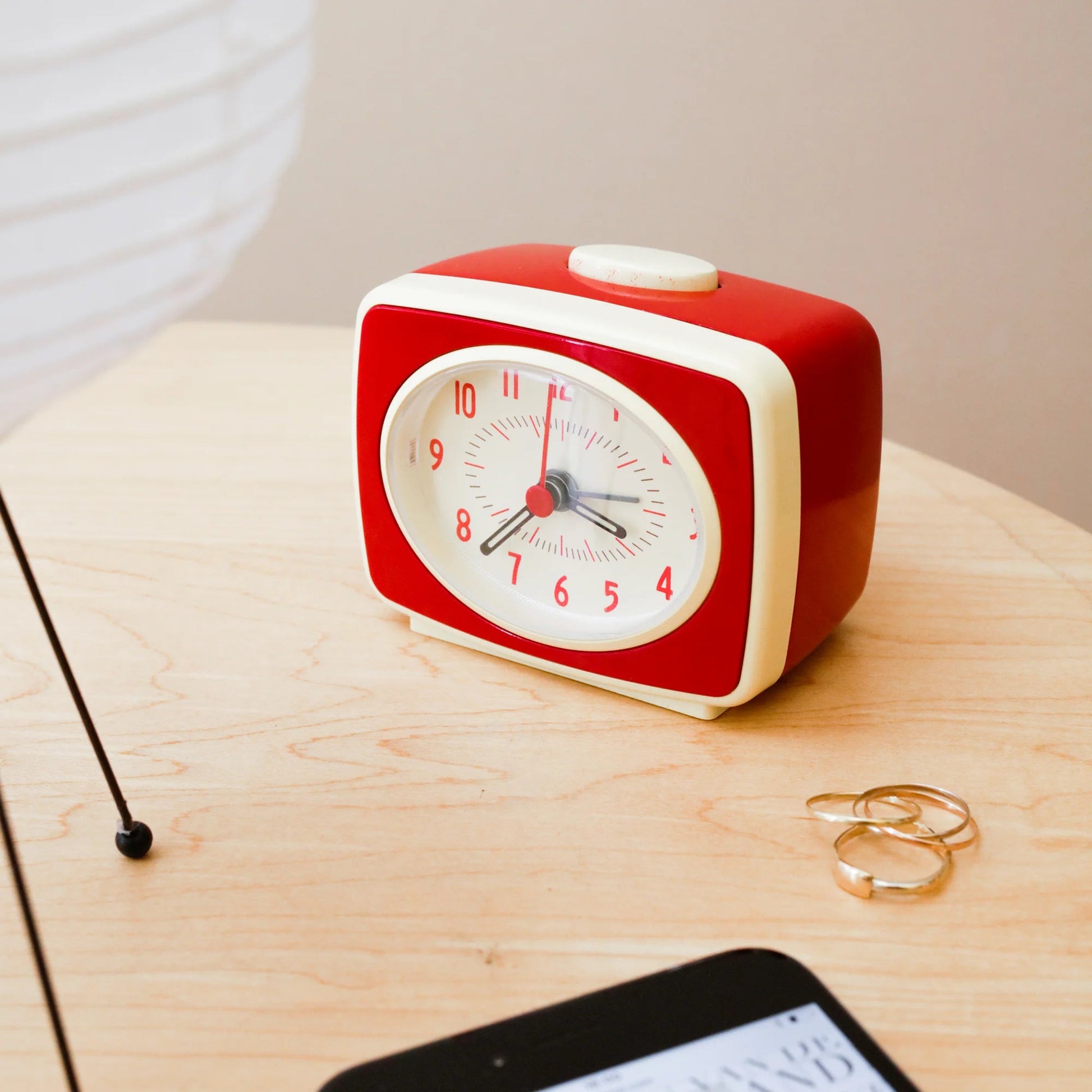 Classic Alarm Clock Red by Homeportonline