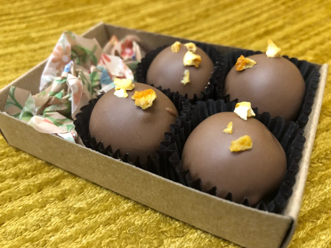 Dark and Milk Chocolate Orange-Whiskey Truffle