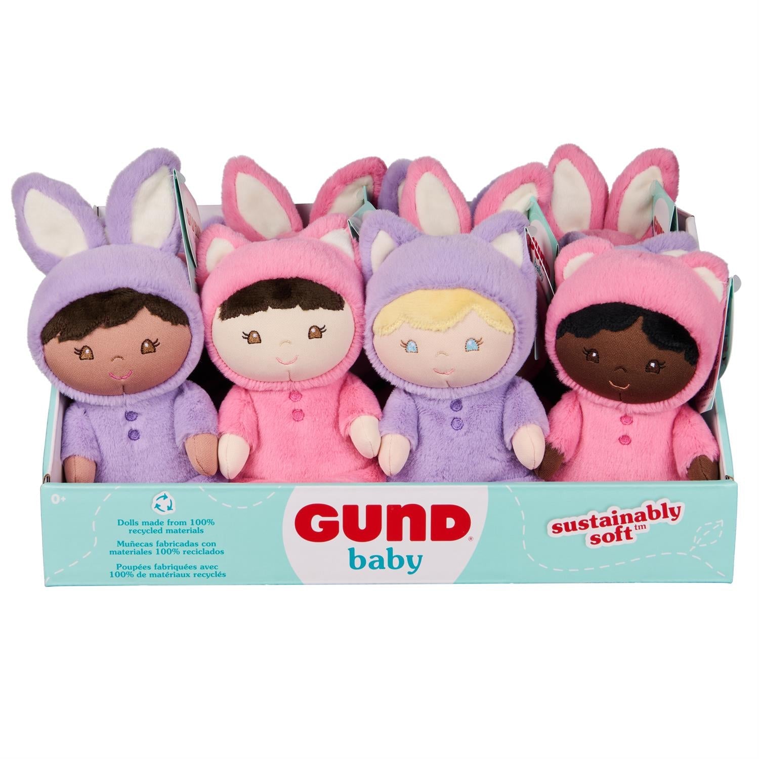 Plush Baby Doll Sustainable - Made With 100% Recycled Material (Sold Individually) Small 7" by Homeportonline
