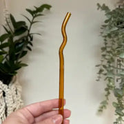 Wavy Glass Straw 7.8 in.
