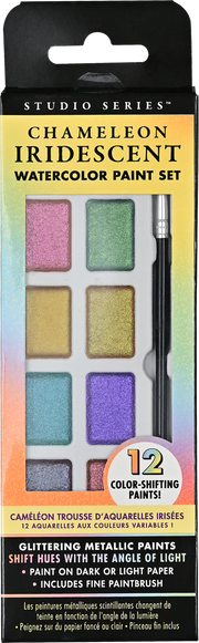 Art Center Paint Set Watercolor 12 Color Chameleon Iridescent by Homeportonline